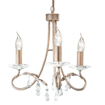 Elstead Lighting CHRISTINA CRT3-SILVER-GOLD Žiarovka 3x60W/E14