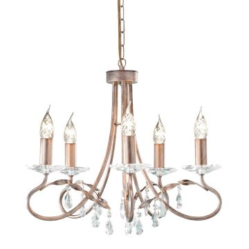 Elstead Lighting CHRISTINA CRT5-SILVER-GOLD Žiarovka 5x60W/E14