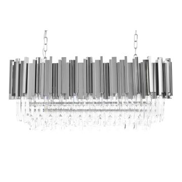 King Home IMPERIAL LONG SILVER DW-D5689S.SILVER Závesná lampa 18x40W/E14 IP20