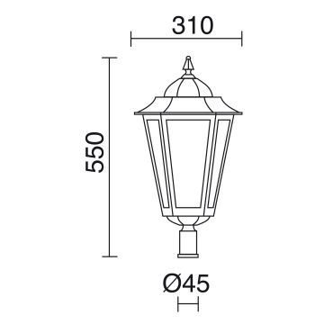 Novolux ELITE 6 096Q-G05X1A-02 Svietelná lišta na stĺp 1x70W/E27 IP43