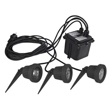 Novolux FOCUS 113B-G23X1B-02 Záhradný reflektor 3x50W/GU5,3/MR16 IP68