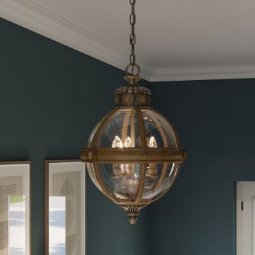 Feiss ADAMS FE-ADAMS-3P-BRZ Závesná lampa 3x60W/E14