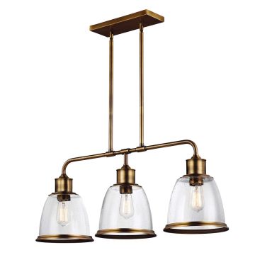 Feiss HOBSON FE-HOBSON-3P-AB Závesná lampa 3x75W/E27