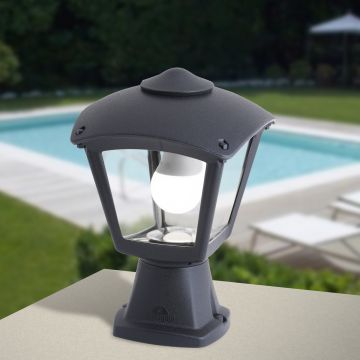 Fumagalli Disma FMG-DISMA-ROBY-BLK Stojanová lampa 1x23W/E27 IP55