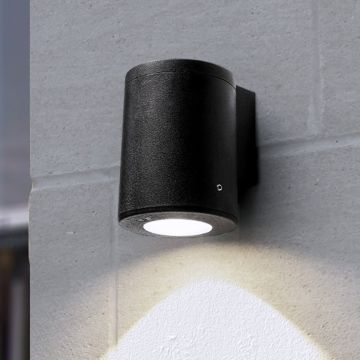 Fumagalli Franca FMG-FRANCA90-BLK Stena svietidlo 1x6W/GU10 4000K-2700K 366lm IP55