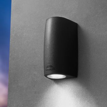 Fumagalli Marta FMG-MARTA90-BLK Stena svietidlo 1x6W/GU10 4000K-2700K 366lm IP55