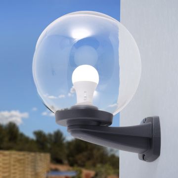 Fumagalli Nardo FMG-NARDO-GLOBE-BLK Stena svietidlo 1x23W/E27 IP55