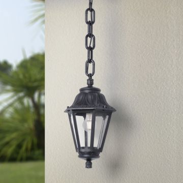 Fumagalli Sichem FMG-SICHEM-ANNA-BLK Závesná lampa 1x23W/E27 IP55