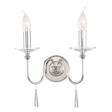 Elstead Lighting FINSBURY PARK FP2-POL-NICKEL Stena svietidlo 2x60W/E14