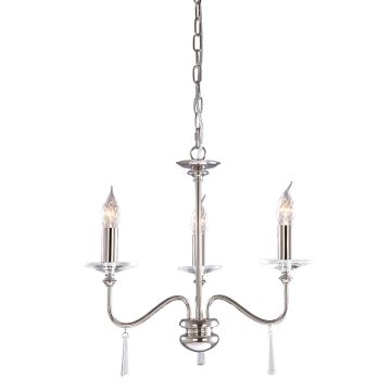 Elstead Lighting FINSBURY PARK FP3-POL-NICKEL Žiarovka 3x60W/E14