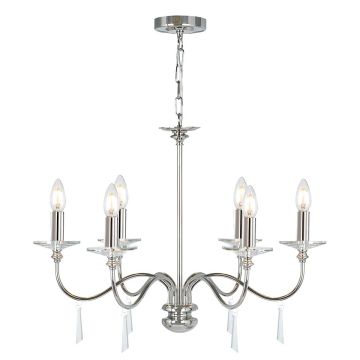Elstead Lighting FINSBURY PARK FP6-POL-NICKEL Žiarovka 6x60W/E14