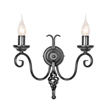 Elstead Lighting HARLECH HR2A-BLACK Stena svietidlo 2x60W/E14