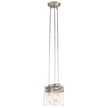 Kichler BRINLEY KL-BRINLEY3-NI Závesná lampa 3x60W/E27