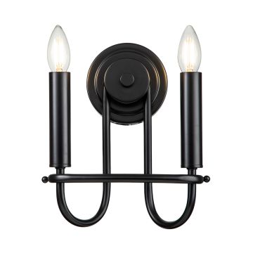 Kichler Capitol Hill KL-CAPITOL-HILL2-BLK Stena svietidlo 2x40 W/E14