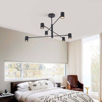 Light Prestige Snow LP-731/6P BK Stropná lampa 6x50W/GU10 IP20