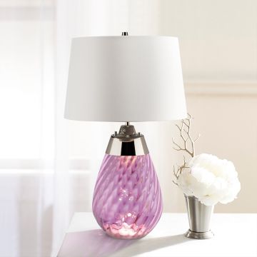 Elstead Lighting LENA LARGE LENA-TL-L-PLUM-OWSS Stolná lampa 1X7W/GU10+1x60W/E27