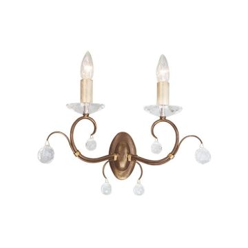 Elstead Lighting LUNETTA LUN2-BRONZE Stena svietidlo 2x60W/E14