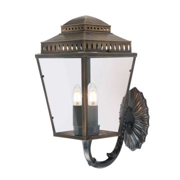 Elstead Lighting MANSION HOUSE MANSION-HOUSE-WB1-BR Stena svietidlo 3x60W/E14 IP44