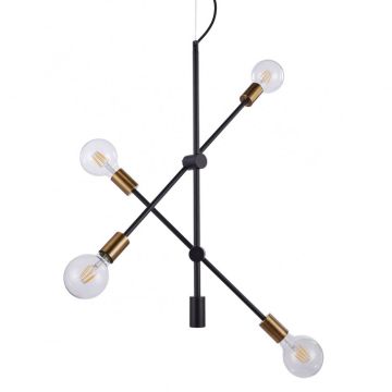 Italux EDMOND MD-BR-262002-D4-G/B Závesná lampa 4x60W/E27