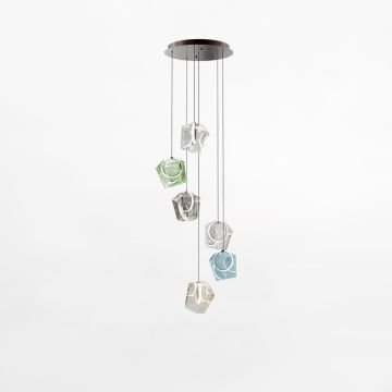 Zuma Line COLORE MD3350A-6BL/MIX Závesná lampa 6x6W/LED 3000k 804lm