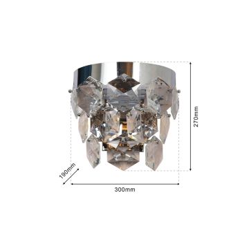 Milagro GRACE ML6934 Stena svietidlo 2x40W/E14 IP20