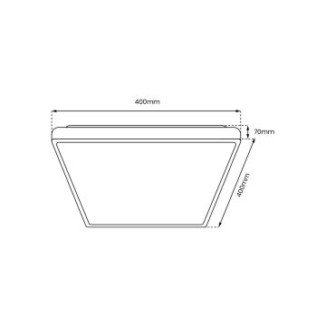 Milagro QUADRO ML7930 Stropné svietidlo 1x38W/LED 3000K-6000K 4000lm IP20