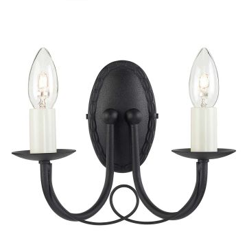 Elstead Lighting MINSTER MN2-BLACK Stena svietidlo 2x60W/E14