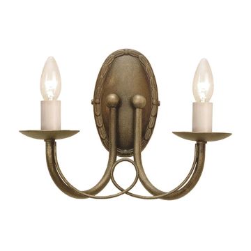 Elstead Lighting MINSTER MN2-BLK-GOLD Stena svietidlo 2x60W/E14