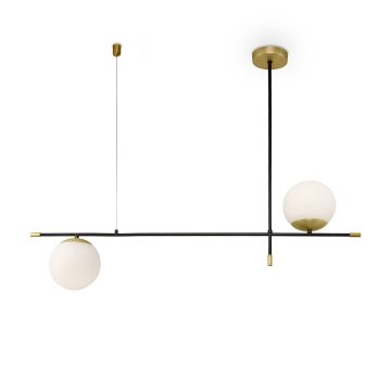 Maytoni NOSTALGIA MOD048PL-02G Závesná lampa 2x40W/E14