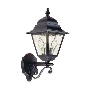 Elstead Lighting NORFOLK NR1-BLK Stena svietidlo 1x60W/E27 IP43