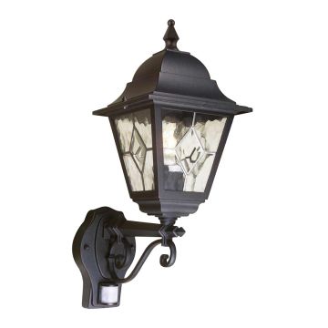 Elstead Lighting SECURITY LANTERS NR1-PIR-BLACK Stena svietidlo 1x60W/E27 IP43