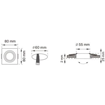 Zuma Line FINN OB2211CL02-B Vstavané downlight svetlo 1x50W/GU10