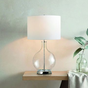 Elstead Lighting Orb ORB-CLEAR-PN-WHT Stolná lampa 1x60W/E27