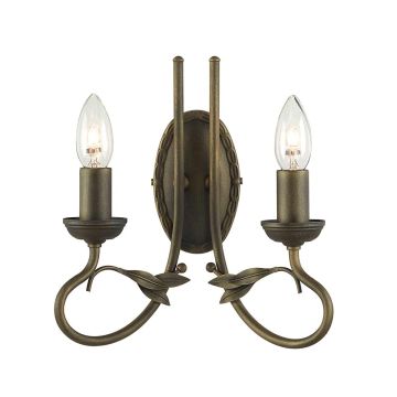 Elstead Lighting OLIVIA OV2-BLK-GOLD Stena svietidlo 2x60W/E14