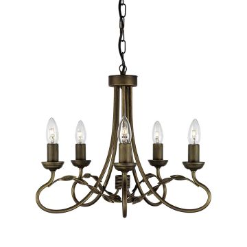 Elstead Lighting OLIVIA OV5-BLK-GOLD Žiarovka 5x60W/E14