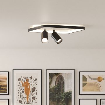Light Prestige Parma LP-0612/2C Square BK Bodové svetlo 2x50W/GU10 3000K|4000K|6000K IP20