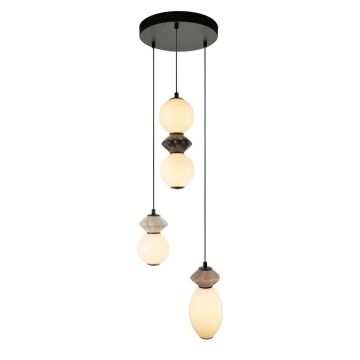 Italux Balos PND-94921-4R-BK Závesná lampa 1x19W/LED 3000K 1400lm IP20