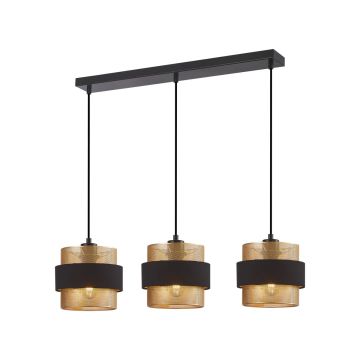 Italux Bans PND-27467-3-BK-GD Závesná lampa 3x40W/E27 IP20