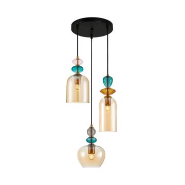 Italux Busco PND-30263-3A-BRO-AMB Závesná lampa 3x40W/E27 IP20