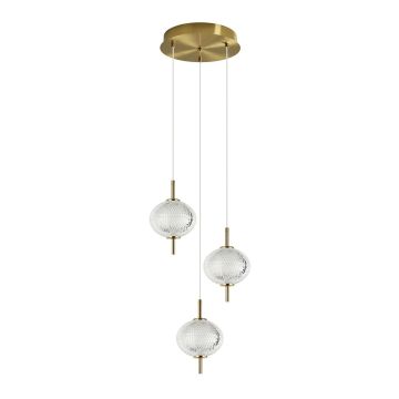 Italux Corado PND-81418-3-BK-GD Závesná lampa 1x12W/LED 3000K 1084lm IP20