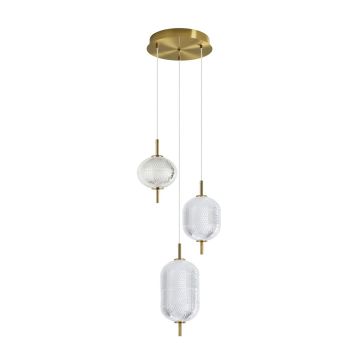 Italux Corado PND-81438-3-GD Závesná lampa 1x23W/LED 3000K 2104lm IP20