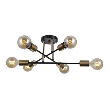 Italux FORMIO PND-4052-6-BL-HBR Stropná lampa 6x40W/E27 IP20