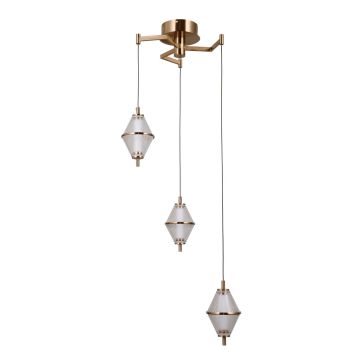 Italux Fuente PND-34395-3-HBR Závesná lampa 3x15W/LED 3000K 1108lm IP20