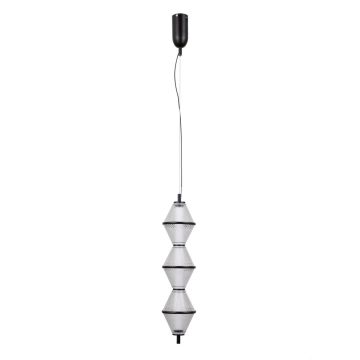 Italux Fuente PND-34395-3V-BK Závesná lampa 3x15W/LED 3000K 1108lm IP20