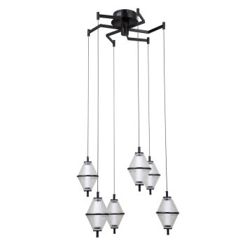 Italux Fuente PND-34395-6-BK Závesná lampa 6x30W/LED 3000K 1795lm IP20