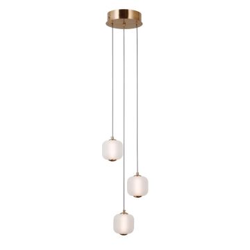 Italux Ganti PND-34362-3-HBR-OPAL Závesná lampa 3x8W/LED 3000K 865lm IP20