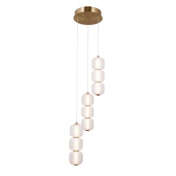 Italux Ganti PND-34362-9-HBR-OPAL Závesná lampa 3x20W/LED 3000K 2170lm IP20