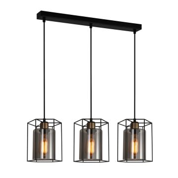 Italux KALULA PND-78901-3-BK+SG Závesná lampa 3x40W/E27 IP20