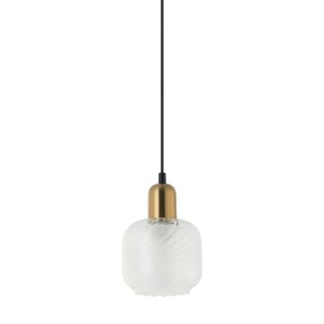 Italux LAMEZIA PND-67594-1-BRO+CL Závesná lampa 1x40W/E27 IP20