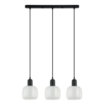 Italux LAMEZIA PND-67594-3-BK+CL Závesná lampa 3x40W/E27 IP20